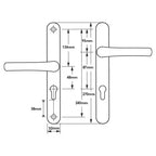 LeverLever Offset UPVC Multipoint Door Handles - 48/87mm PZ - Sprung - 240mm Screw Centres