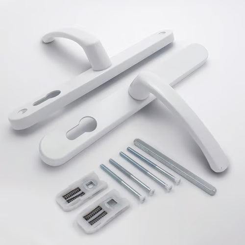 Lever Lever UPVC Multipoint Door Handles - 68mm PZ Sprung 215mm Screw Centres