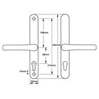 Lever Lever UPVC Multipoint Door Handles - 68mm PZ Sprung 215mm Screw Centres