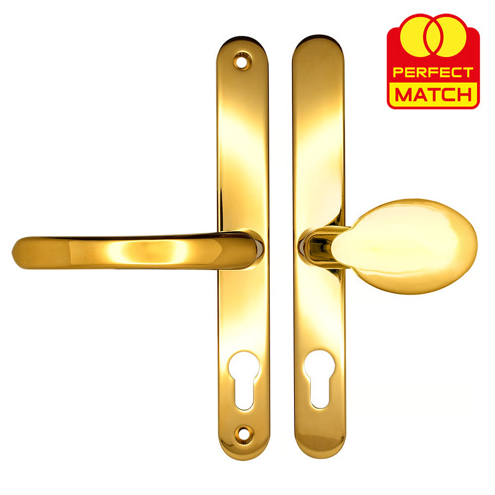Lever Moveable Pad UPVC Multipoint Door Handles - 68mm PZ Sprung 215mm Screw Centres