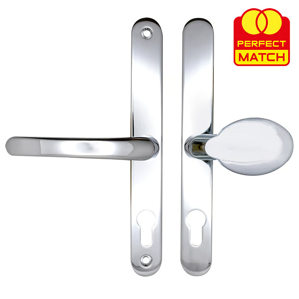 Lever Moveable Pad UPVC Multipoint Door Handles - 68mm PZ Sprung 215mm Screw Centres