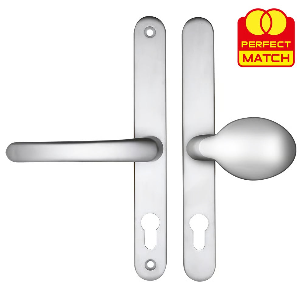 Lever Moveable Pad UPVC Multipoint Door Handles - 68mm PZ Sprung 215mm Screw Centres