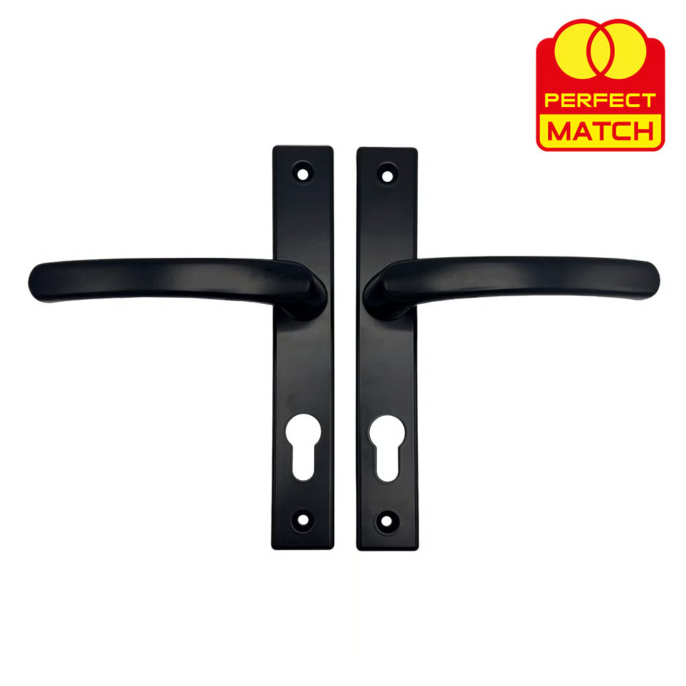 Lever Lever UPVC Multipoint Door Handles - 70mm PZ - Sprung - 180mm Screw Centres - 7mm Follower