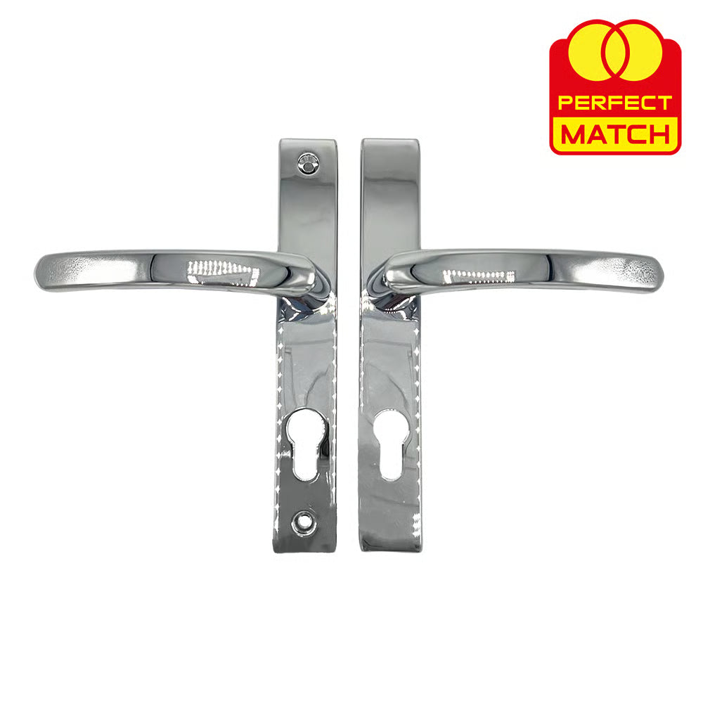 Lever Lever UPVC Multipoint Door Handles - 70mm PZ - Sprung - 180mm Screw Centres - 7mm Follower