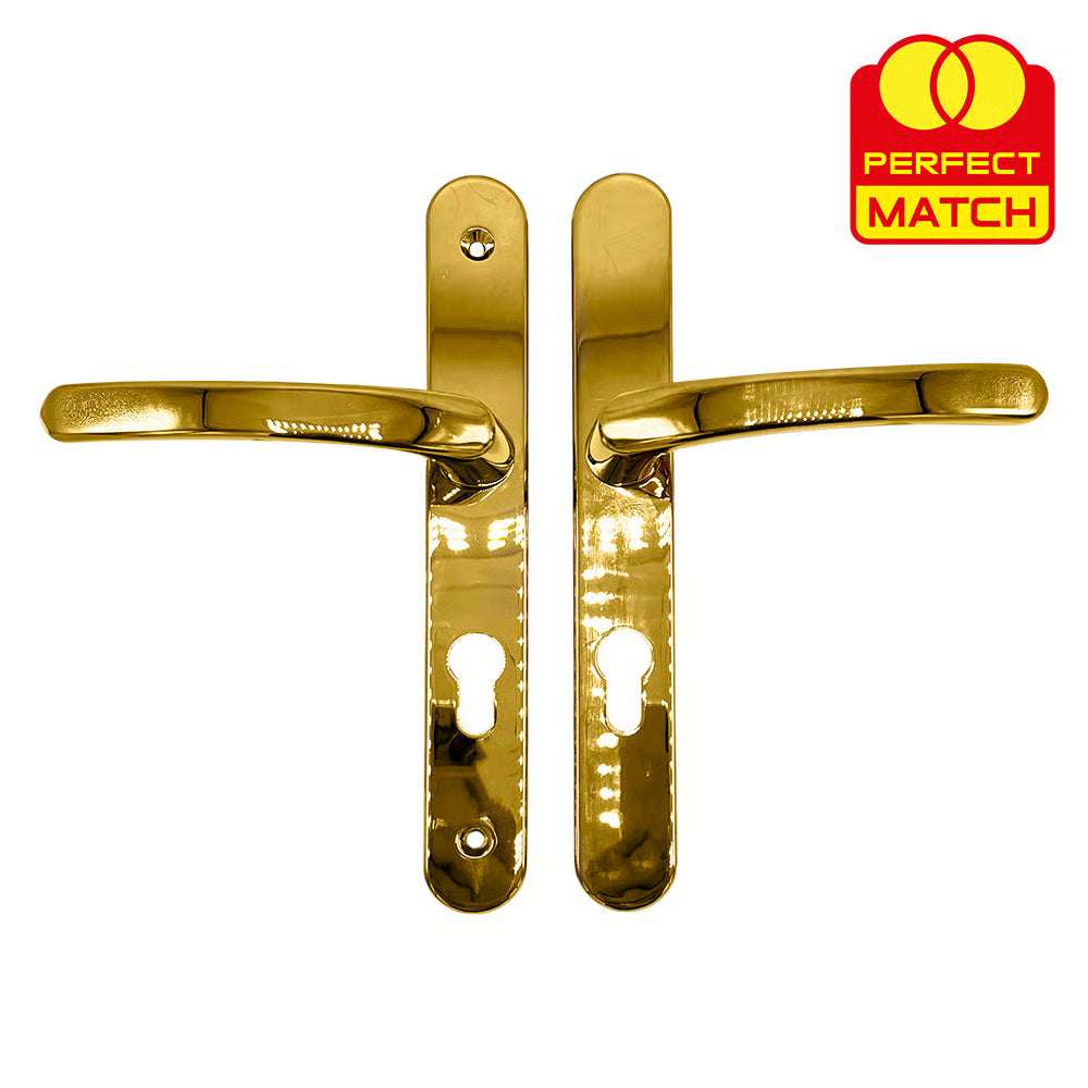Lever Lever UPVC Multipoint Door Handles - 70mm PZ - Sprung - 200mm Screw Centres - 7mm Follower