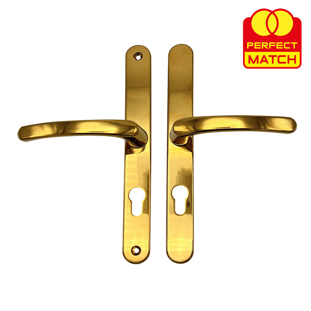 Lever Lever UPVC Multipoint Door Handles - 70mm PZ - Sprung - 240mm Screw Centres