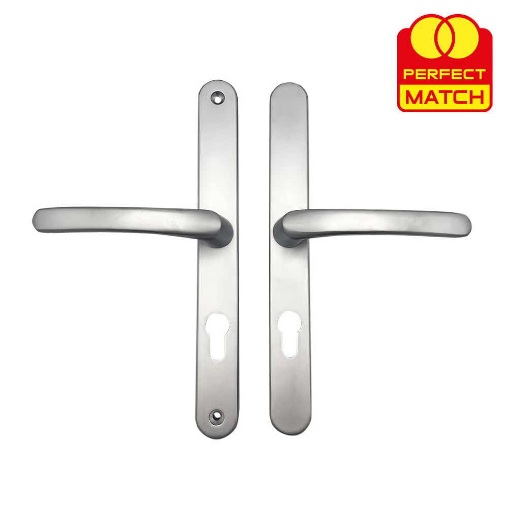Lever Lever UPVC Multipoint Door Handles - 70mm PZ - Sprung - 240mm Screw Centres