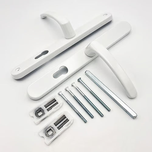 Lever Lever UPVC Multipoint Door Handles - 70mm PZ - Sprung - 240mm Screw Centres