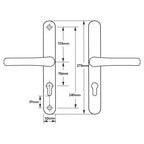 Lever Lever UPVC Multipoint Door Handles - 70mm PZ - Sprung - 240mm Screw Centres