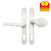 Lever Moveable Pad Offset UPVC Multipoint Door Handles - 70/92mm PZ - Sprung - 215mm Screw Centres