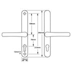Lever Lever UPVC Multipoint Door Handles - 70mm PZ Sprung 215mm Screw Centres