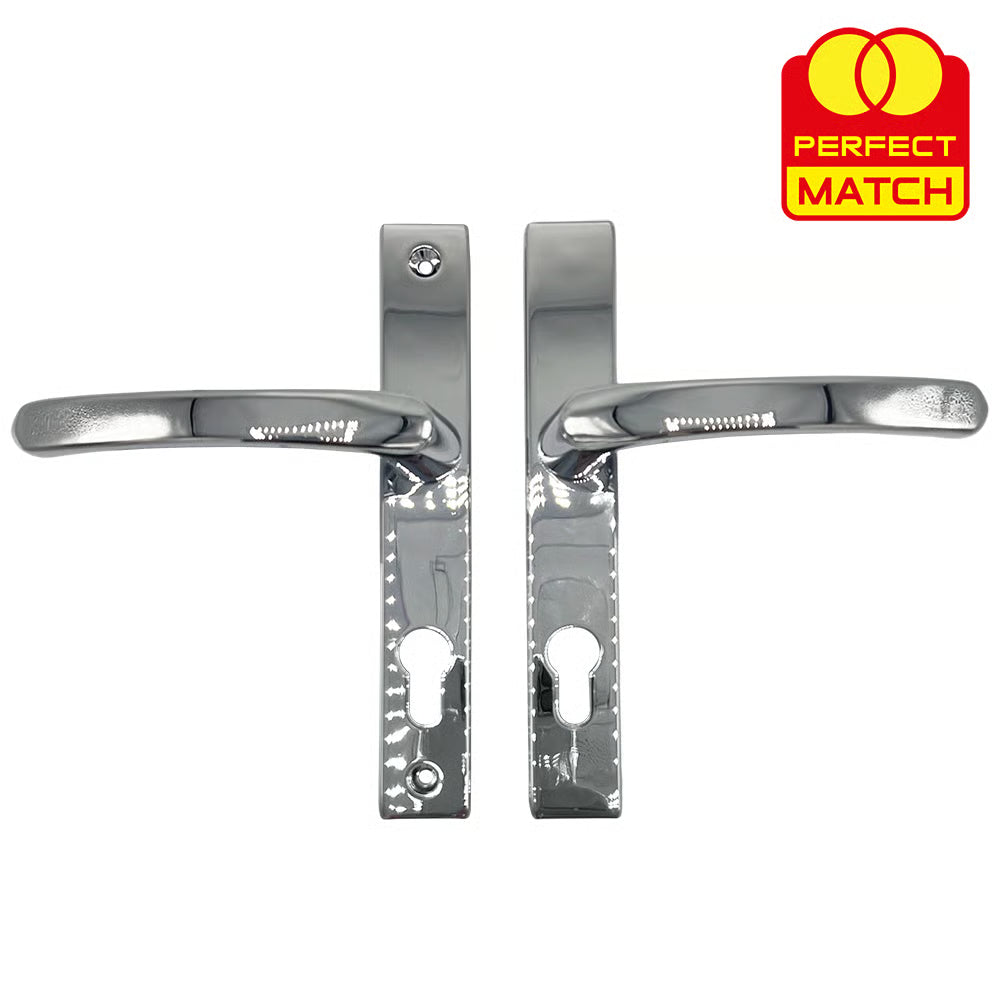 Lever Lever UPVC Multipoint Door Handles - 72mm PZ - Sprung - 180mm Screw Centres