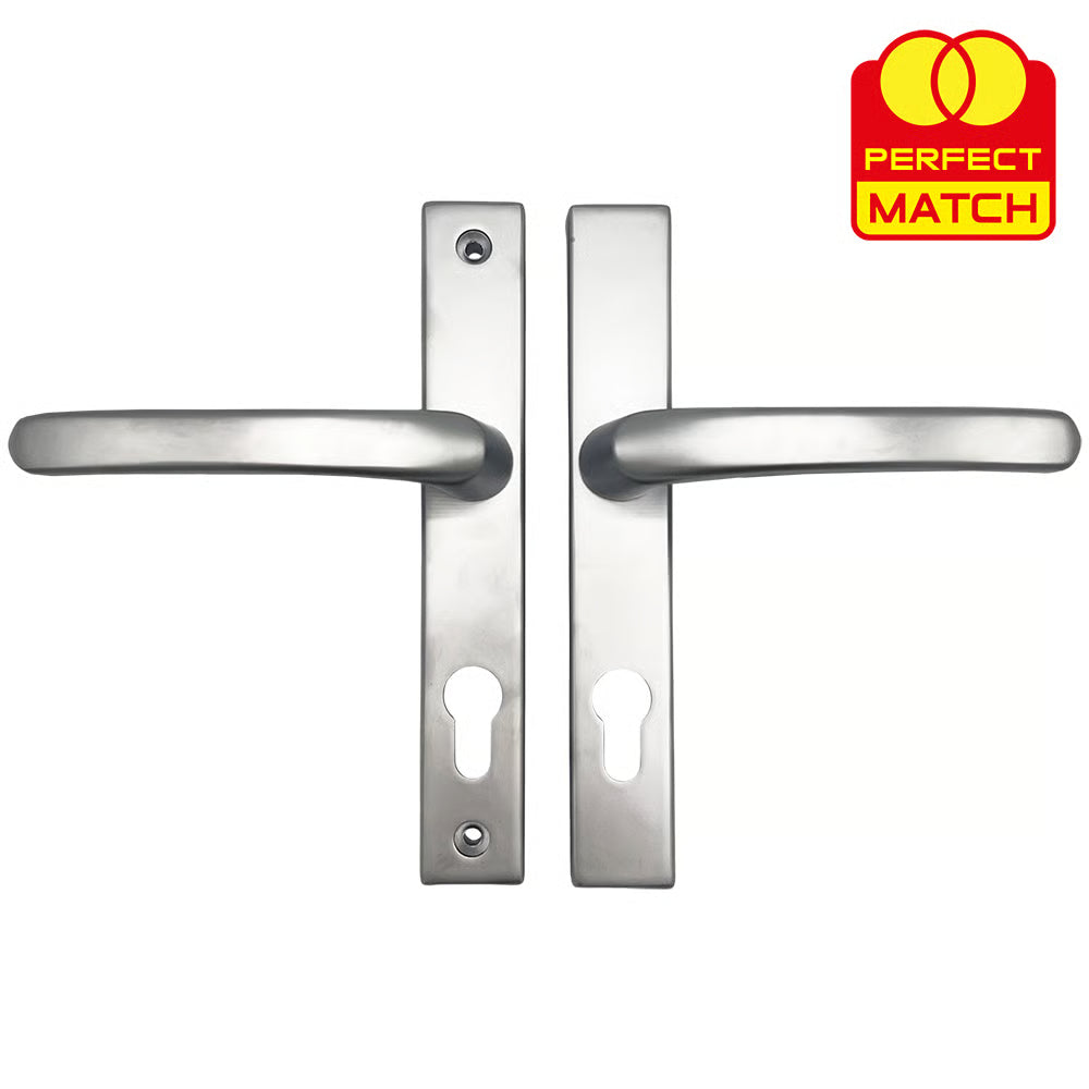 Lever Lever UPVC Multipoint Door Handles - 72mm PZ - Sprung - 180mm Screw Centres