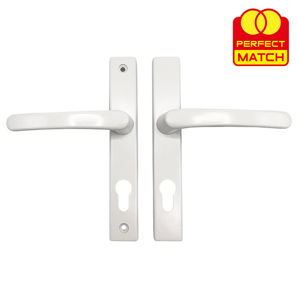 Lever Lever UPVC Multipoint Door Handles - 72mm PZ - Sprung - 180mm Screw Centres