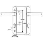 Lever Lever Multipoint Door Handles - 92mm PZ - Sprung - 160mm Screw Centres