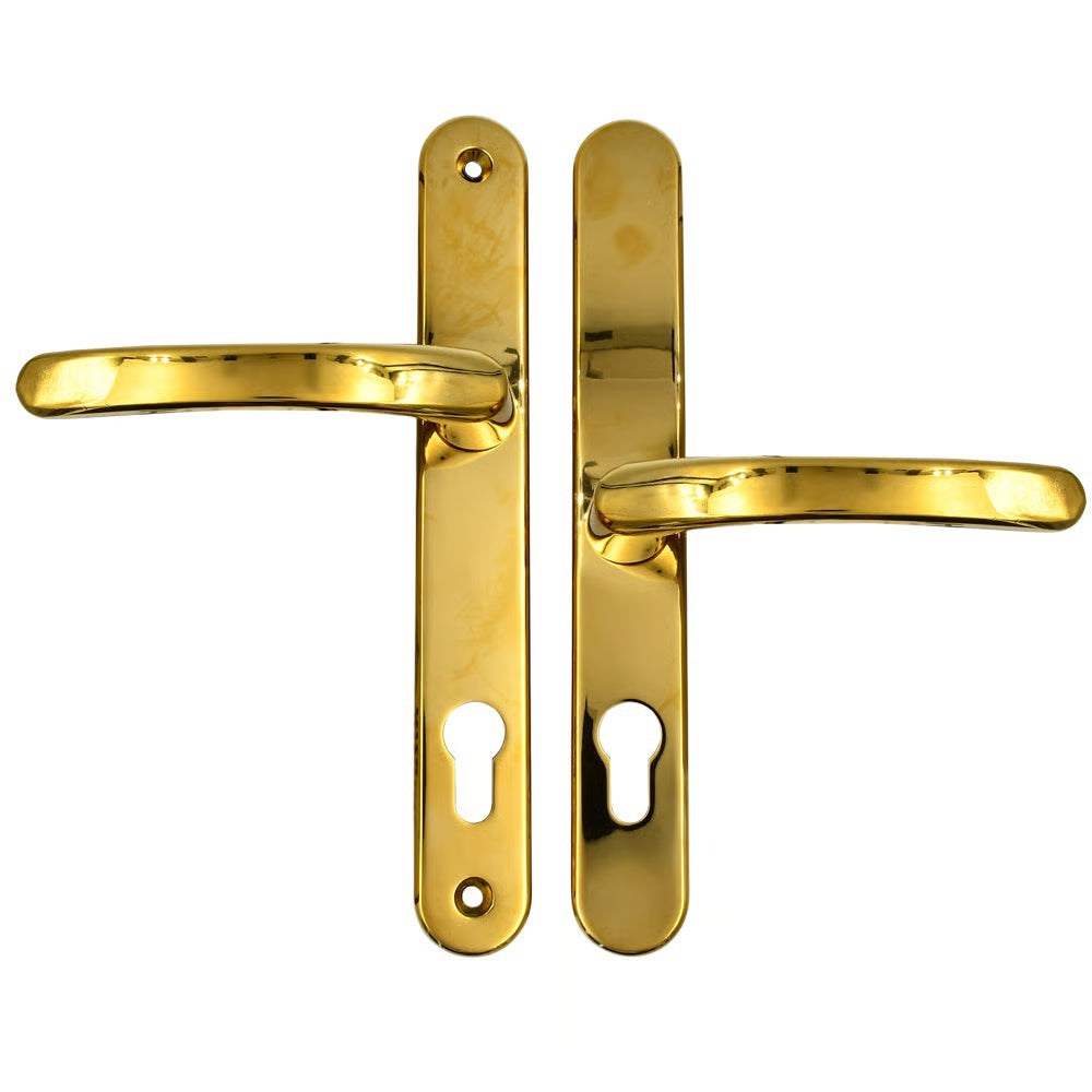 Lever Offset Lever UPVC Multipoint Door Handles - 92/62mm PZ Sprung 212mm Screw Centres