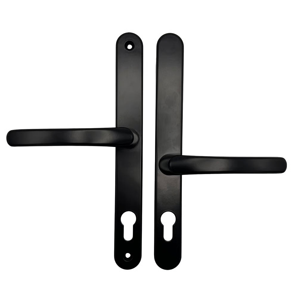 Lever Offset Lever UPVC Multipoint Door Handles - 92/62mm PZ - Sprung - 240mm Screw Centres