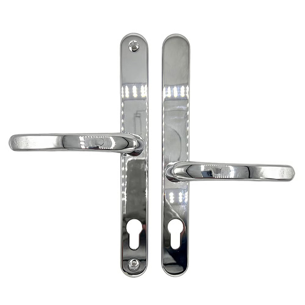 Lever Offset Lever UPVC Multipoint Door Handles - 92/62mm PZ - Sprung - 240mm Screw Centres