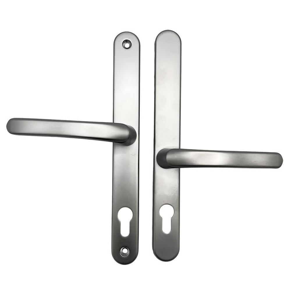 Lever Offset Lever UPVC Multipoint Door Handles - 92/62mm PZ - Sprung - 240mm Screw Centres