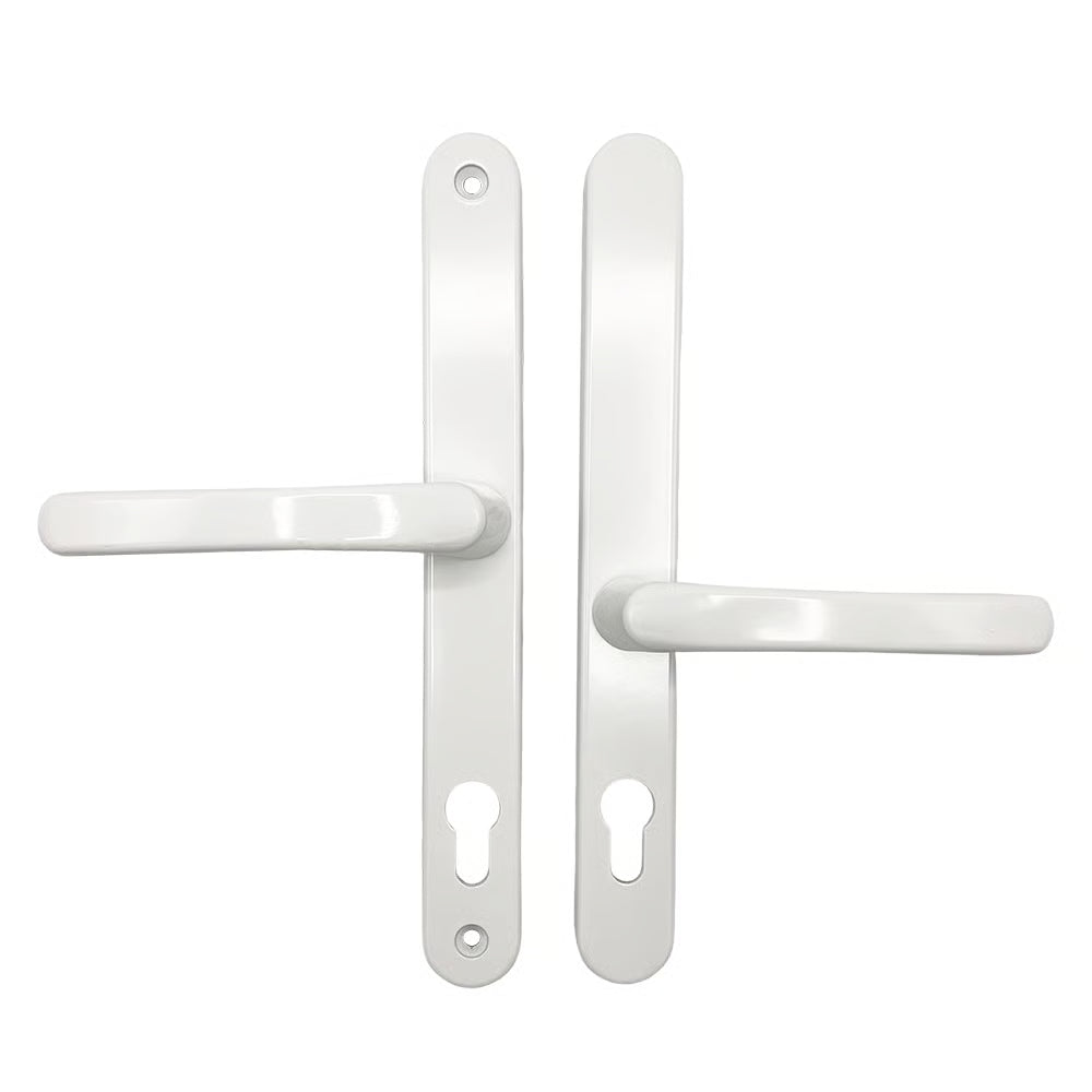 Lever Offset Lever UPVC Multipoint Door Handles - 92/62mm PZ - Sprung - 240mm Screw Centres