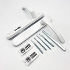 Blank External Lever Lever French Door Multipoint Handles – 92mm PZ Sprung 122mm Screw Centres