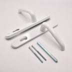 DDA/EA Compliant Lever Lever UPVC Multipoint Door Handles - 92mm PZ Sprung 210mm Screw Centres
