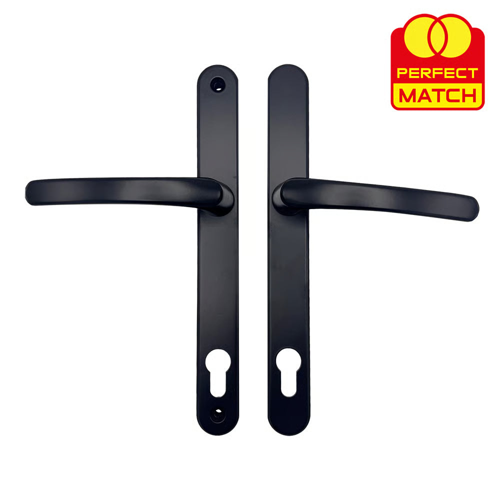 Lever Lever UPVC Multipoint Door Handles - 117mm PZ - Sprung - 237mm Screw Centres - 267mm Backplate