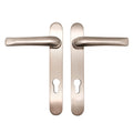 Grade 304 Stainless Steel Lever Lever UPVC Multipoint Door Handles - 92mm PZ Sprung 122mm Screw Centres