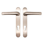 Grade 304 Stainless Steel Lever Lever UPVC Multipoint Door Handles - 92mm PZ Sprung 122mm Screw Centres