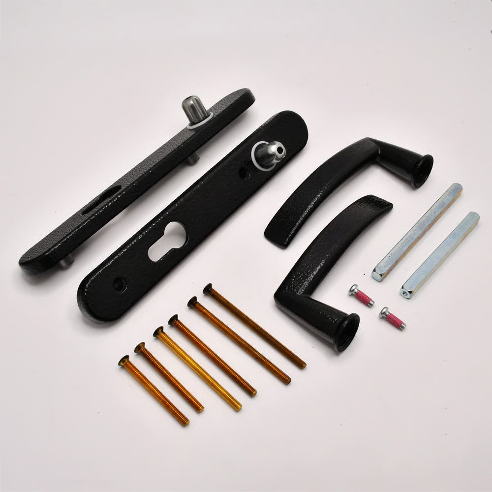 Traditional Style Lever Lever UPVC Multipoint Door Handles - 92mm PZ Sprung 122mm Screw Centres