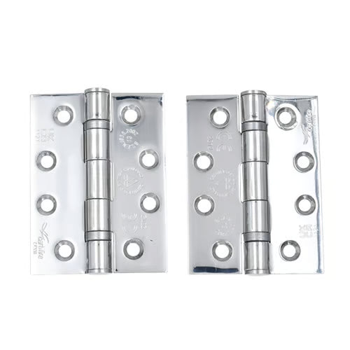 BS EN Grade 13 Ball Bearing Hinge, Grade 316 Stainless Steel, 102mm x 76mm