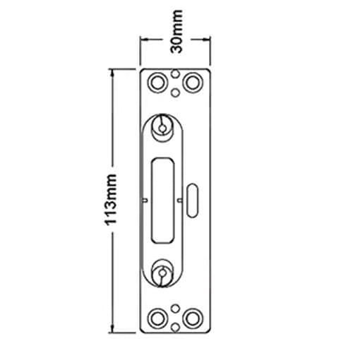 Hook Strike For Upvc Doors