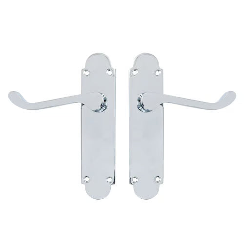 Regent Scroll Lever Handle on Plate Door Furniture