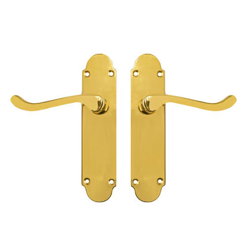 Regent Scroll Lever Handle on Plate Door Furniture