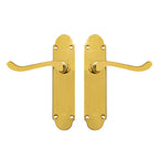 Regent Scroll Lever Handle on Plate Door Furniture