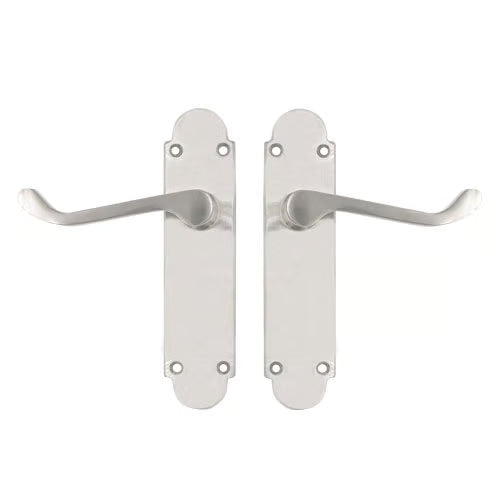 Regent Scroll Lever Handle on Plate Door Furniture