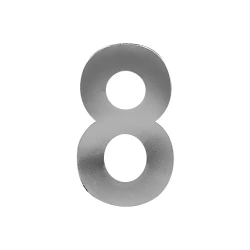 Stick On Door Numerals - 201 Stainless Steel