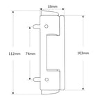 UPVC Butt Hinge 112mm