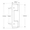 UPVC Butt Hinge 112mm