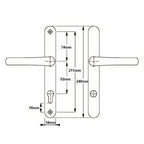 Ultion TS007 2* Lever Lever UPVC Multipoint Door Handles - 92mm PZ Sprung 211mm Screw Centres