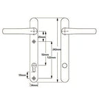 Ultion TS007 2* Lever Lever UPVC Multipoint Door Handles - 92mm PZ Sprung 122mm Screw Centres