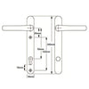 Ultion TS007 2* Lever Lever UPVC Multipoint Door Handles - 92mm PZ Sprung 122mm Screw Centres