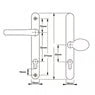 Ultion TS007 2* Lever Pad UPVC Multipoint Door Handles - 92/62mm PZ Sprung 211mm Screw Centres