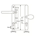 Ultion TS007 2* Lever Pad UPVC Multipoint Door Handles - 92/62mm PZ Sprung 211mm Screw Centres