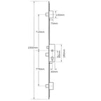 Latch 3 Deadbolts Key Wind Operated Multipoint Door Lock