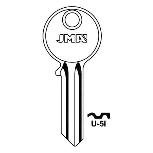 U-5I Universal 5 Pin Cylinder Key Blank