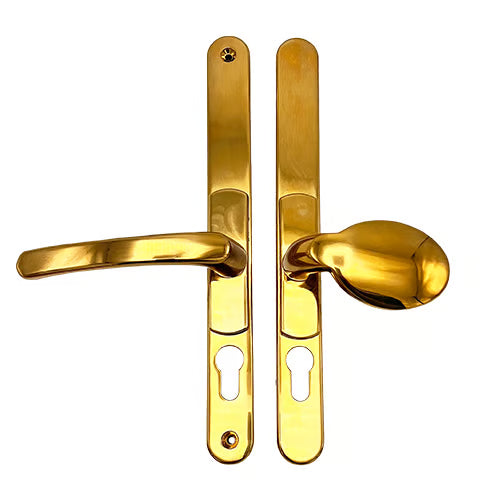Lever Pad UPVC Multipoint Adjustable Door Handles - 62-95mm PZ Sprung 260mm Screw Centres