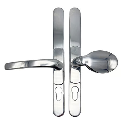 Lever Pad UPVC Multipoint Adjustable Door Handles - 62-95mm PZ Sprung 260mm Screw Centres