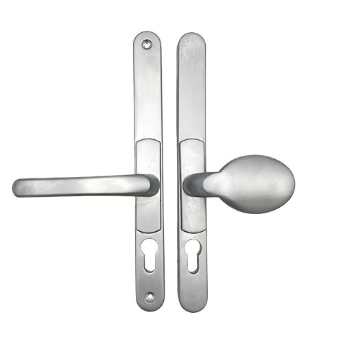 Lever Pad UPVC Multipoint Adjustable Door Handles - 62-95mm PZ Sprung 260mm Screw Centres
