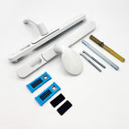 Lever Pad UPVC Multipoint Adjustable Door Handles - 62-95mm PZ Sprung 260mm Screw Centres